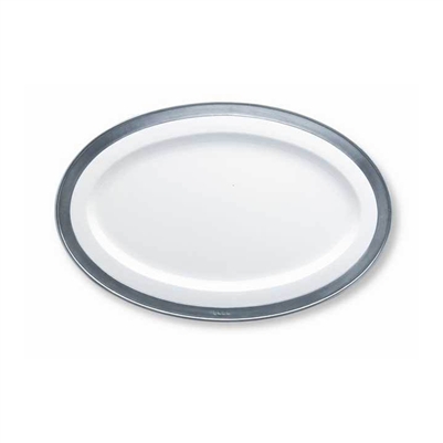 Convivio Medium Oval Serving Platter by Match Pewter