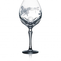 Varga Crystal - Springtime Clear Burgundy Glass