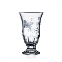 Varga Crystal - Springtime Clear Footed Vase - 8"
