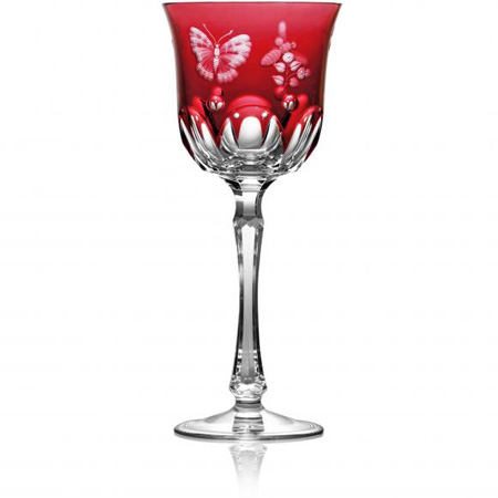 Varga Crystal - Springtime Raspberry Water Glass