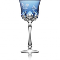 Varga Crystal - Springtime Sky Blue Water Glass
