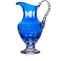 Varga Crystal - Springtime Sky Blue Footed Water Pitcher - 1.0 Liter