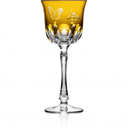 Varga Crystal - Springtime Amber Water Glass