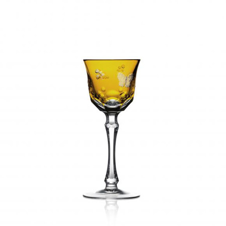Varga Crystal - Springtime Amber Cordial Glass