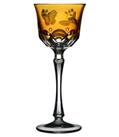Varga Crystal - Springtime Amber Wine Glass