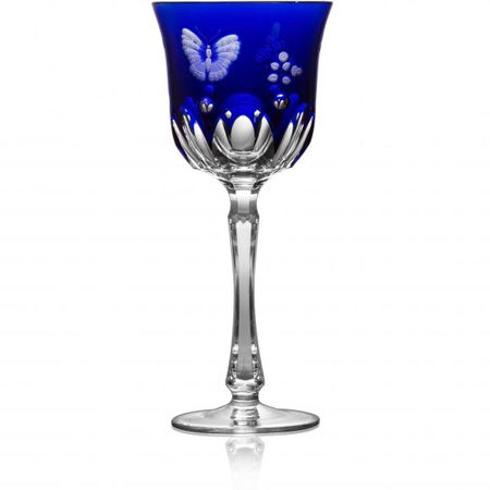 Varga Crystal - Springtime Cobalt Water Glass