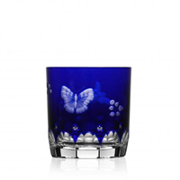 Varga Crystal - Springtime Cobalt Old Fashioned Glass