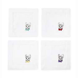 Cani Cocktail Napkins (Set of 4) - 6 x 6" by Sferra