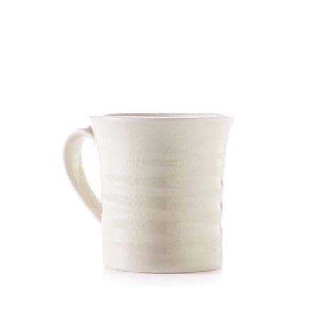 Belmont Crackle Ivory Mug by Simon Pearce