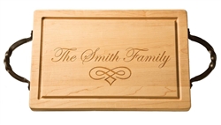 18" Personalized Rectangle Wood Cutting Board by Maple Leaf at Home