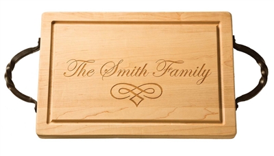 18" Personalized Rectangle Wood Cutting Board by Maple Leaf at Home