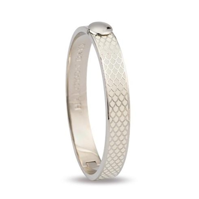 Salamander Cream & Palladium Hinged Bangle- Halcyon Days