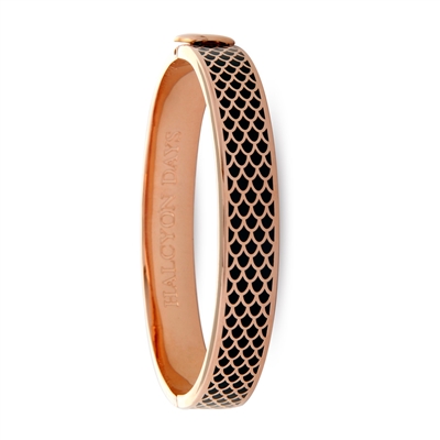 Salamander Black & Rose Gold Bangle - Halcyon Days