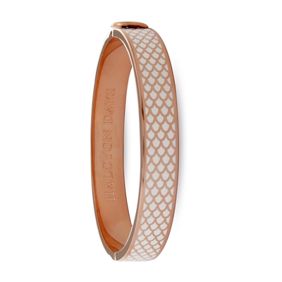 Salamander Cream & Rose Gold Bangle - Halcyon Days