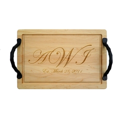 20" Personalized Rectangle Wood Cutting Board by Maple Leaf at Home