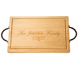 24" Personalized Rectangle Wood Cutting Board by Maple Leaf at Home