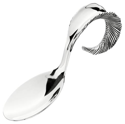 Mallard Feather Baby Spoon  by Grainger McKoy