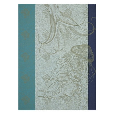 Fonds Marins Meduse Tea Towel (Pair) by Le Jacquard Francais