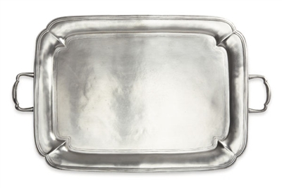 Match Pewter - Large Parma Rectangle Tray with Handles