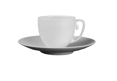 J.L. Coquet - Hemisphere White Coffee Saucer