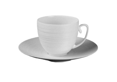 J.L. Coquet - Hemisphere White Cappucino Saucer