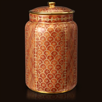 Fortuny Ashanti Orange Canister (Large) by L'Objet