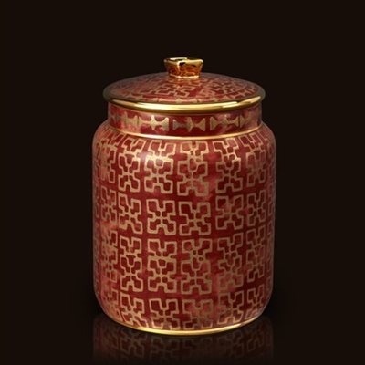 Fortuny Ashanti Red Canister (Small) by L'Objet