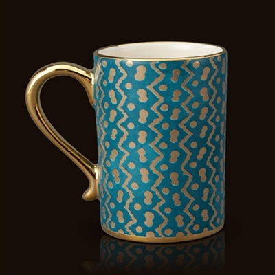 Tapa - Teal Fortuny Mug by L'Objet