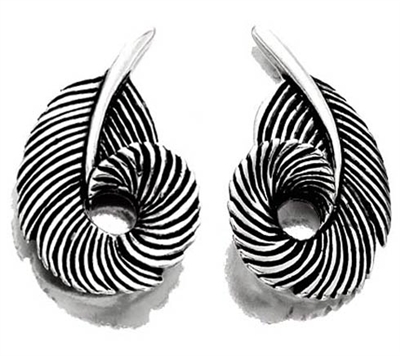 Mallard Feather Earrings Silver by Grainger McKoy