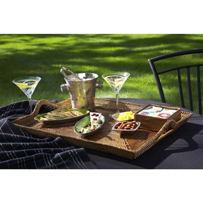 Calaisio - Rectangular Tray, Slanting, with Wrapped Handles