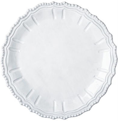 Incanto White Baroque Round Platter by Vietri