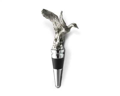 Pewter Flying Duck Bottle Stopper by Vagabond House