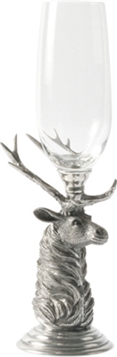 Noble Elk Pewter Stemmed Champagne Glass by Vagabond House