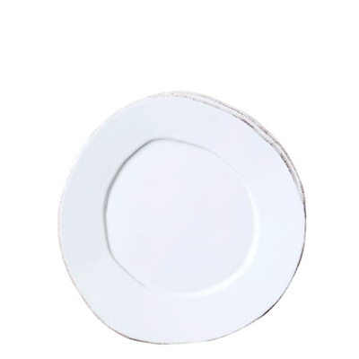 Lastra White Salad Plate by Vietri