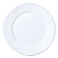 Lastra White Round Platter by Vietri