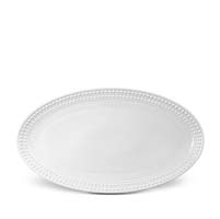 Perlee White Oval Platter (Large) by L'Objet