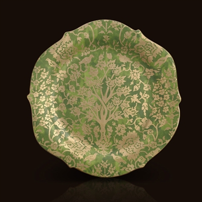 Alberelli - Green Fortuny Round Platter by L'Objet