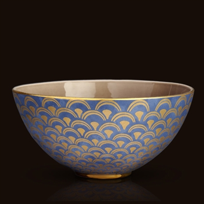 Papiro Blue - Fortuny Large Bowl by L'Objet