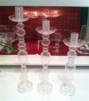 Hortense Candle Holders (Set of 3)- Point a La Ligne