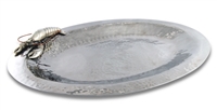 Lobster Hammered Steel Serving Tray by Vagabond House