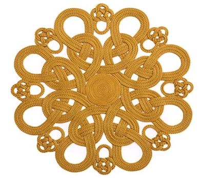 Daisy Placemat (Metallic Gold) byJulian Mejia Design