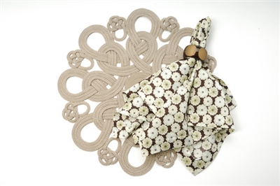 Daisy Placemat (Beige) byJulian Mejia Design
