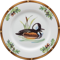 Hooded Merganser Bread and Butter Plate by Julie Wear