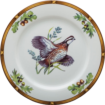 Bob White Quail-in-Flight Luncheon Plate by Julie Wear