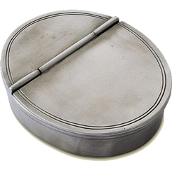 Oval Lidded Cigar Ashtray by Match Pewter