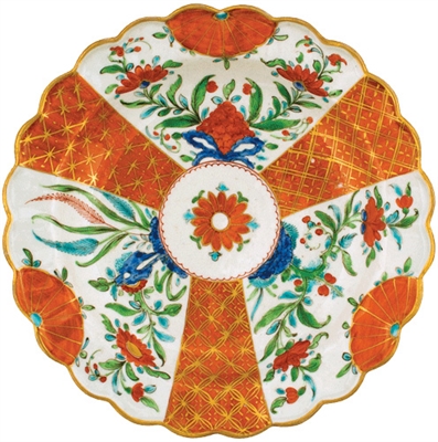 Orange Floral Plate Die Cut Placemat - Caspari