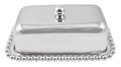 Pearled Covered Butter Dish by Mariposa