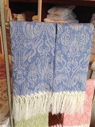 Giglio Guest Towel with Fringe (Light Blue) by Busatti
