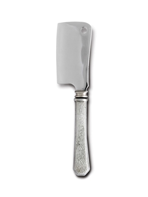 Hammered Pewter Handle Cheese Cleaver by Vagabond House