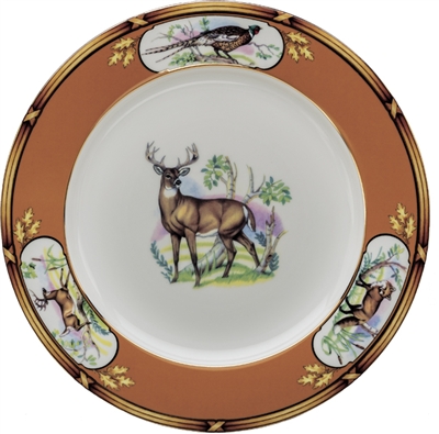 American Wildlife White Tail Buck Dinner Plate (10 5/8") by Julie Wear